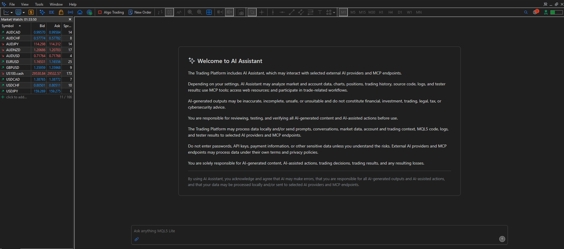 mt5 AI assistant