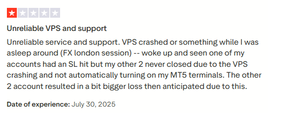 myforexVPS negative review