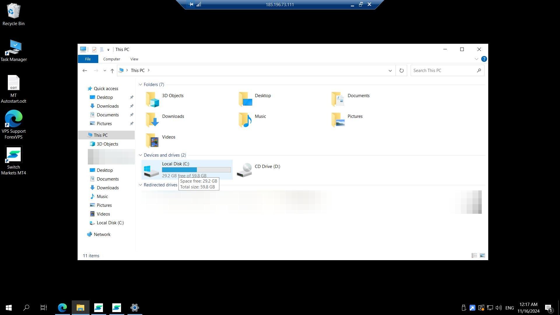 This PC window with Local Disk C highlighted